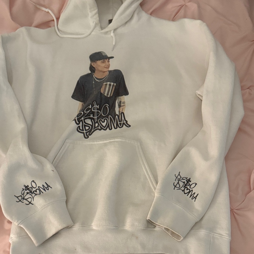 Gildan White Graphic Hoodie